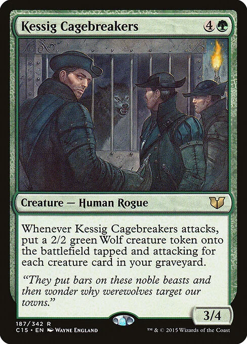 Kessig Cagebreakers, carta Magic di tipo Creature — Human Rogue illustrata da Wayne England