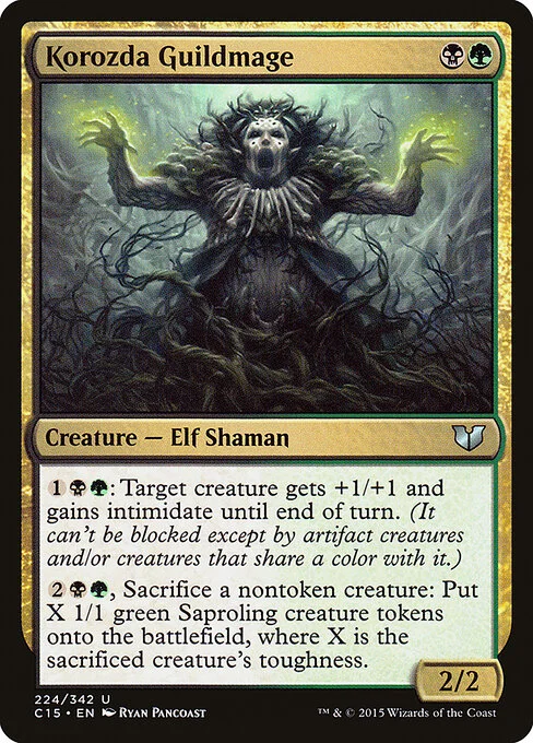 Korozda Guildmage, carta Magic di tipo Creature — Elf Shaman illustrata da Ryan Pancoast