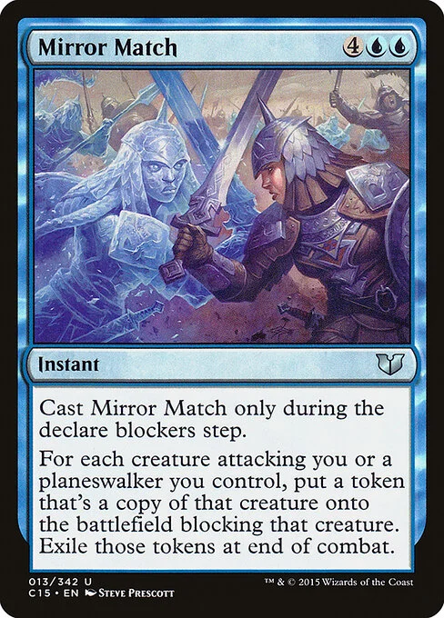 Mirror Match, carta Magic di tipo Instant illustrata da Steve Prescott