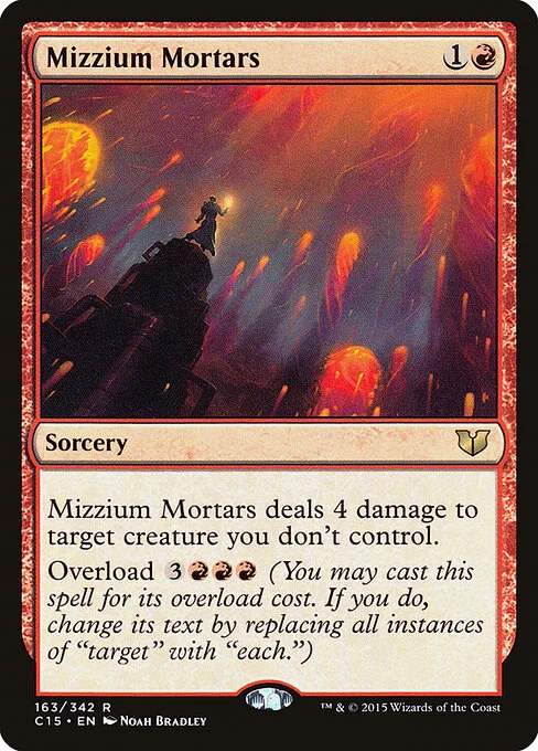 Mizzium Mortars, carta Magic di tipo Sorcery illustrata da Noah Bradley