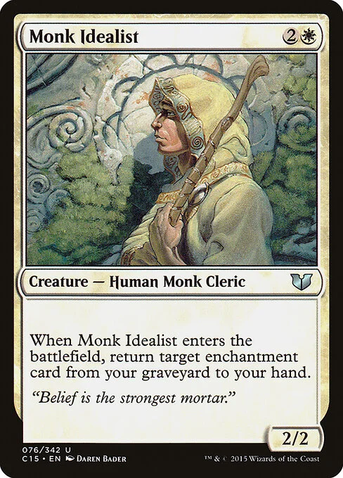 Monk Idealist, carta Magic di tipo Creature — Human Monk Cleric illustrata da Daren Bader
