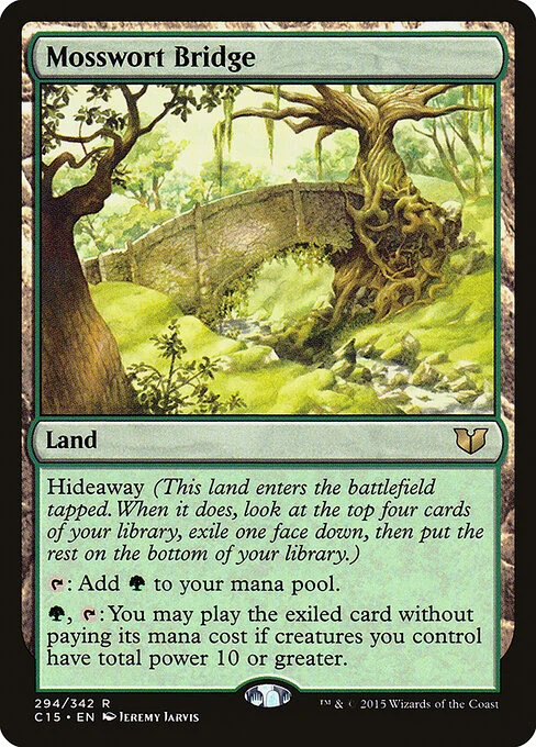 Mosswort Bridge, carta Magic di tipo Land illustrata da Jeremy Jarvis