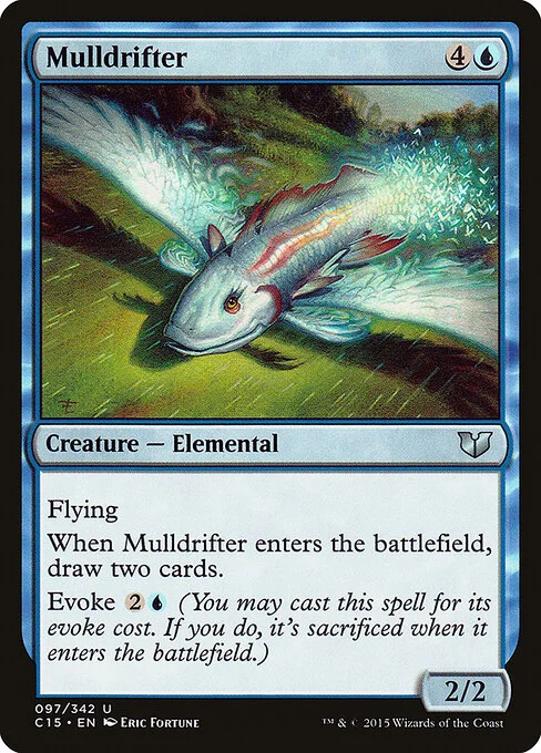 Mulldrifter, carta Magic di tipo Creature — Elemental illustrata da Eric Fortune