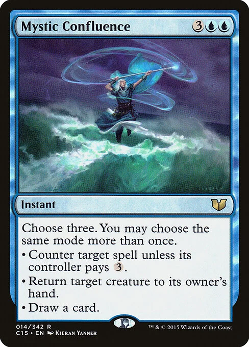 Mystic Confluence, carta Magic di tipo Instant illustrata da Kieran Yanner