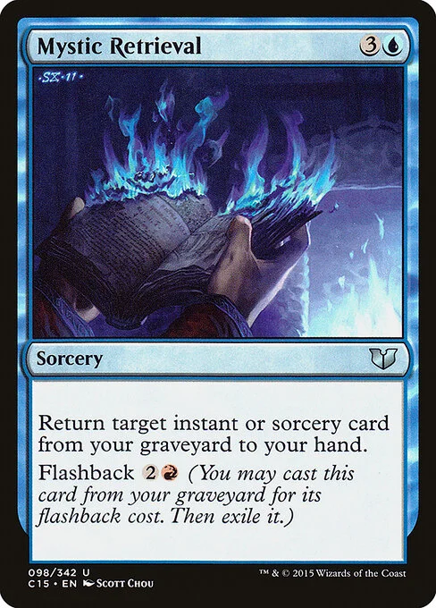 Mystic Retrieval, carta Magic di tipo Sorcery illustrata da Scott Chou