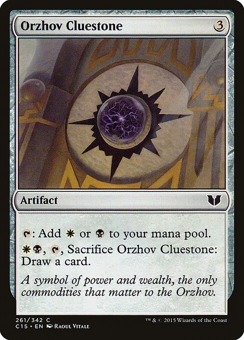 Orzhov Cluestone, carta Magic di tipo Artifact illustrata da Raoul Vitale
