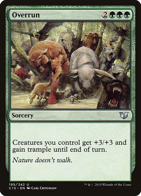 Overrun, carta Magic di tipo Sorcery illustrata da Carl Critchlow