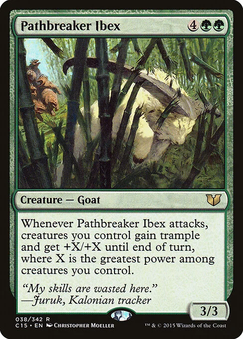 Pathbreaker Ibex, carta Magic di tipo Creature — Goat illustrata da Christopher Moeller