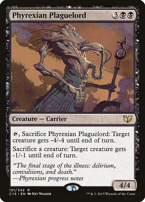 Phyrexian Plaguelord, carta Magic di tipo Creature — Phyrexian Carrier illustrata da Kev Walker