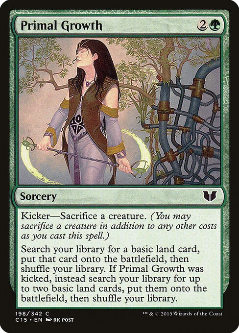 Primal Growth, carta Magic di tipo Sorcery illustrata da rk post
