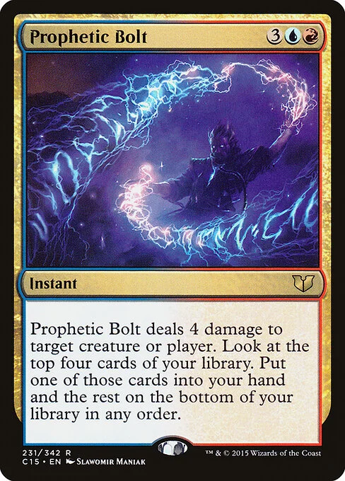Prophetic Bolt, carta Magic di tipo Instant illustrata da Slawomir Maniak