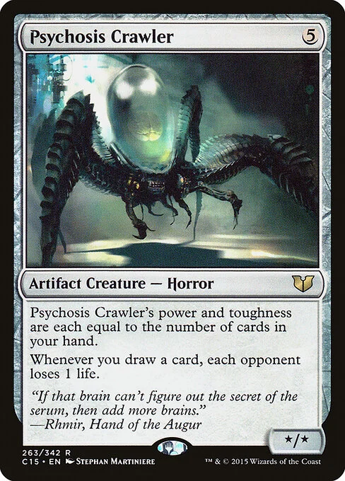 Psychosis Crawler, carta Magic di tipo Artifact Creature — Phyrexian Horror illustrata da Stephan Martiniere