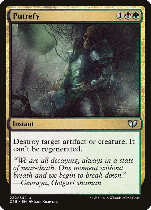 Putrefy, carta Magic di tipo Instant illustrata da Igor Kieryluk