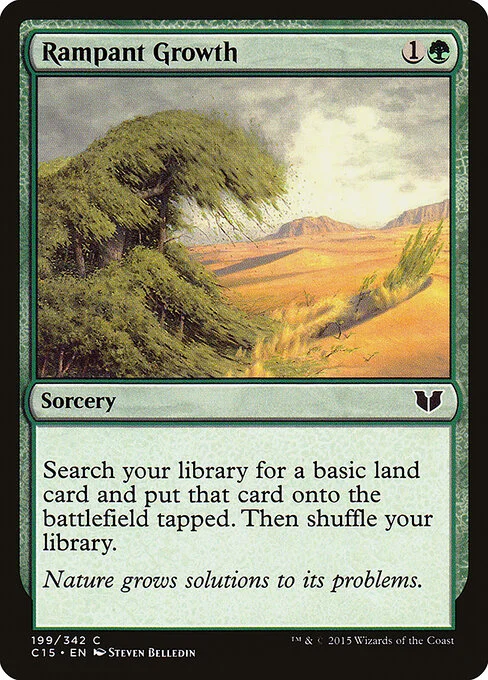 Rampant Growth, carta Magic di tipo Sorcery illustrata da Steven Belledin