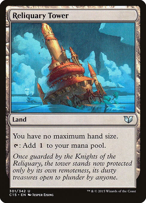 Reliquary Tower, carta Magic di tipo Land illustrata da Jesper Ejsing