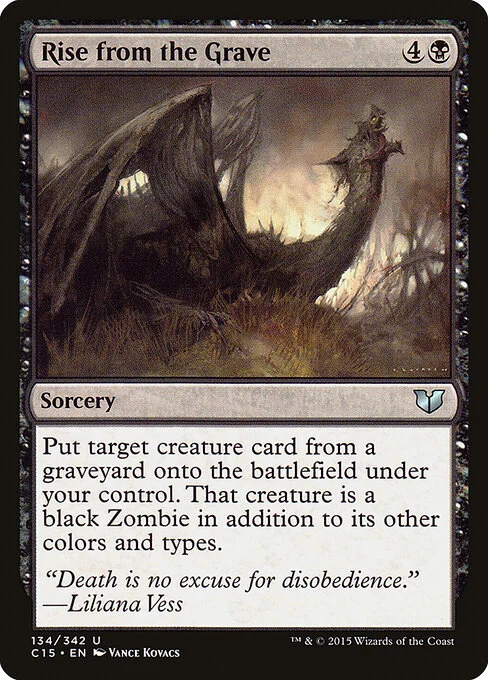Rise from the Grave, carta Magic di tipo Sorcery illustrata da Vance Kovacs