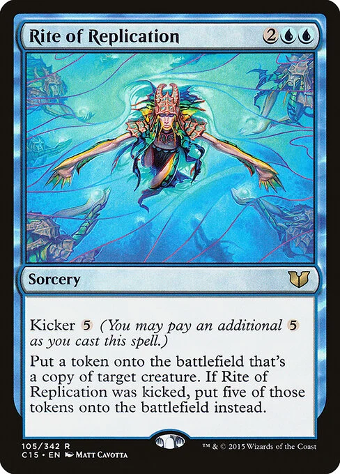 Rite of Replication, carta Magic di tipo Sorcery illustrata da Matt Cavotta