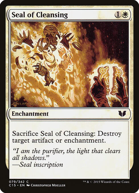 Seal of Cleansing, carta Magic di tipo Enchantment illustrata da Christopher Moeller
