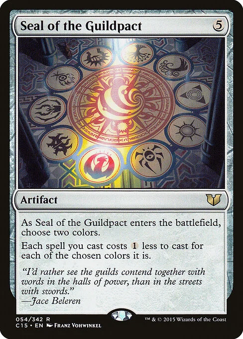 Seal of the Guildpact, carta Magic di tipo Artifact illustrata da Franz Vohwinkel