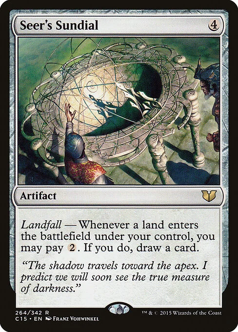 Seer's Sundial, carta Magic di tipo Artifact illustrata da Franz Vohwinkel