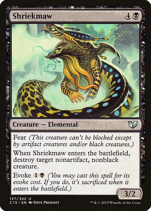 Shriekmaw, carta Magic di tipo Creature — Elemental illustrata da Steve Prescott