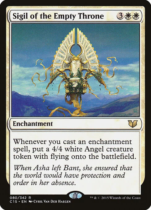 Sigil of the Empty Throne, carta Magic di tipo Enchantment illustrata da Cyril Van Der Haegen