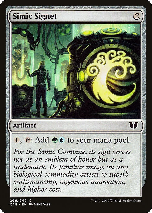 Simic Signet, carta Magic di tipo Artifact illustrata da Mike Sass