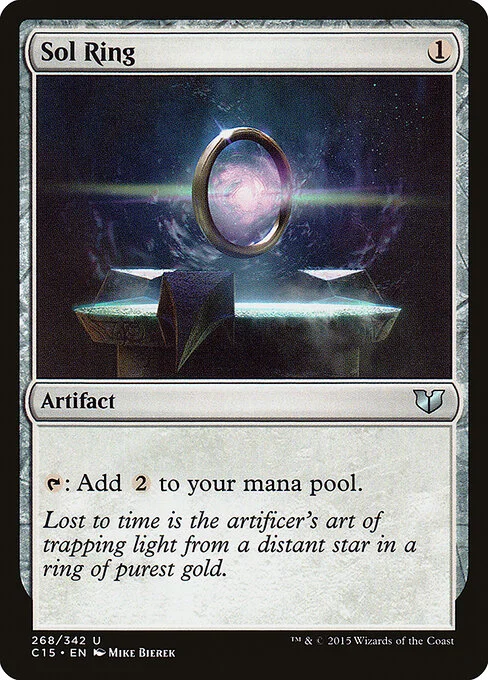 Sol Ring, carta Magic di tipo Artifact illustrata da Mike Bierek