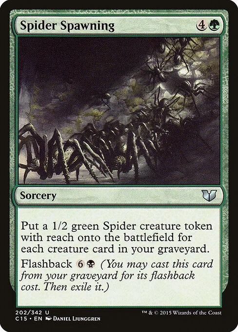 Spider Spawning, carta Magic di tipo Sorcery illustrata da Daniel Ljunggren
