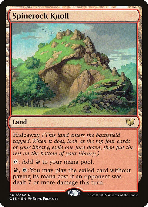 Spinerock Knoll, carta Magic di tipo Land illustrata da Steve Prescott