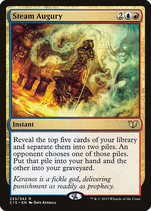 Steam Augury, carta Magic di tipo Instant illustrata da Dave Kendall