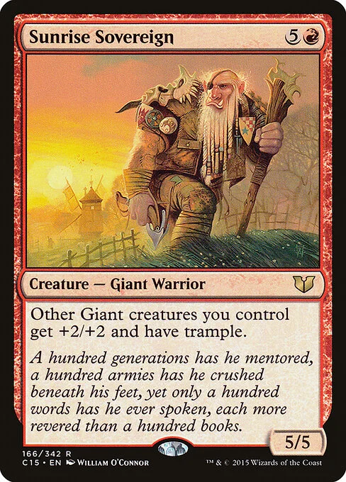 Sunrise Sovereign, carta Magic di tipo Creature — Giant Warrior illustrata da William O'Connor
