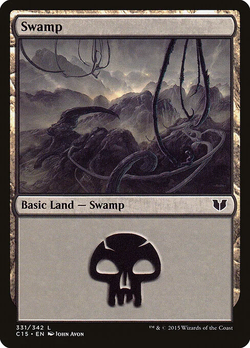 Swamp, carta Magic di tipo Basic Land — Swamp illustrata da John Avon