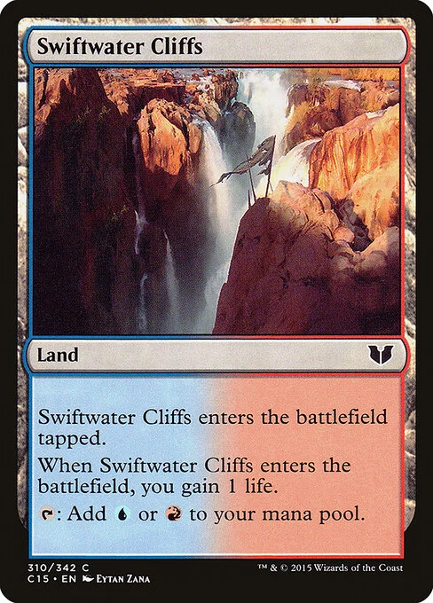 Swiftwater Cliffs, carta Magic di tipo Land illustrata da Eytan Zana