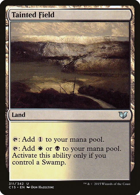 Tainted Field, carta Magic di tipo Land illustrata da Don Hazeltine