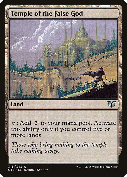 Temple of the False God, carta Magic di tipo Land illustrata da Brian Snõddy