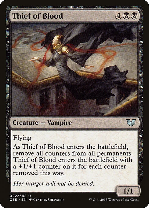 Thief of Blood, carta Magic di tipo Creature — Vampire illustrata da Cynthia Sheppard