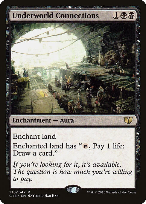 Underworld Connections, carta Magic di tipo Enchantment — Aura illustrata da Yeong-Hao Han