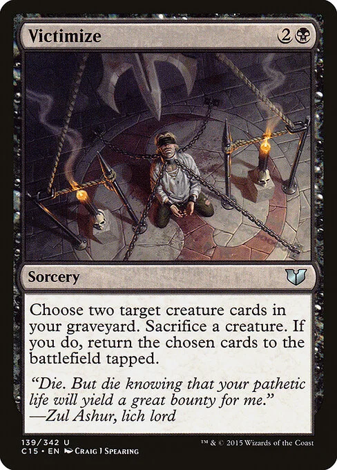 Victimize, carta Magic di tipo Sorcery illustrata da Craig J Spearing