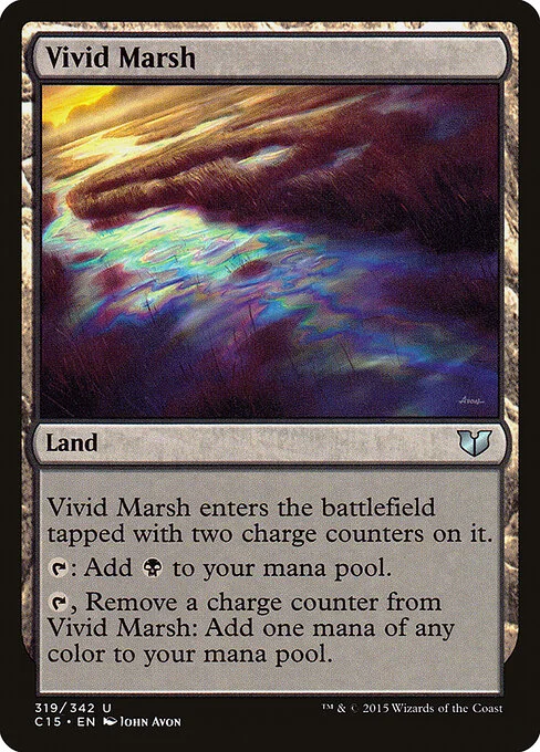 Vivid Marsh, carta Magic di tipo Land illustrata da John Avon