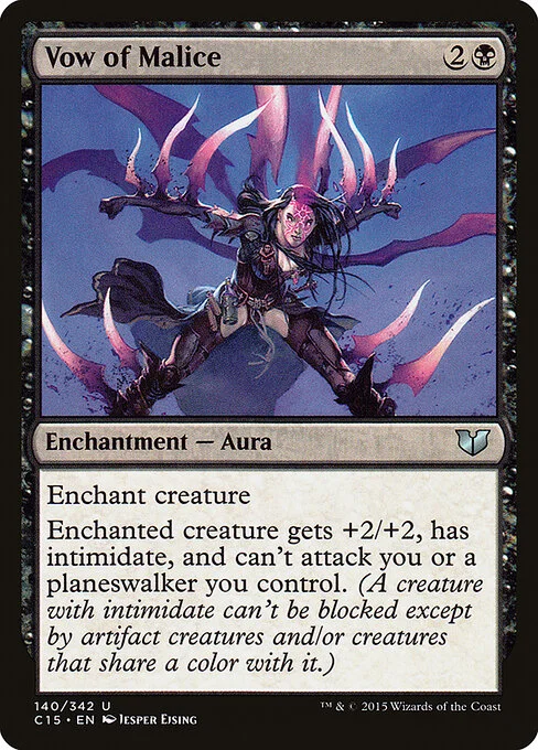 Vow of Malice, carta Magic di tipo Enchantment — Aura illustrata da Jesper Ejsing