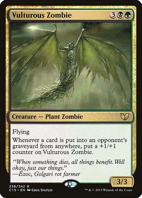 Vulturous Zombie, carta Magic di tipo Creature — Plant Zombie illustrata da Greg Staples