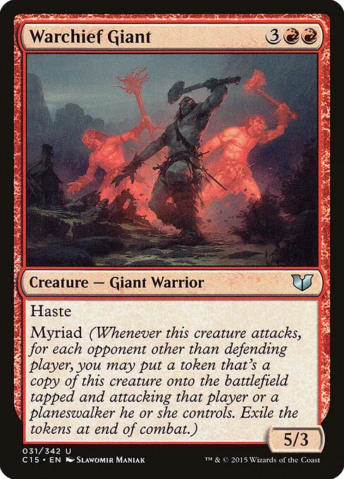 Warchief Giant, carta Magic di tipo Creature — Giant Warrior illustrata da Slawomir Maniak