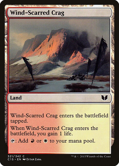 Wind-Scarred Crag, carta Magic di tipo Land illustrata da Eytan Zana