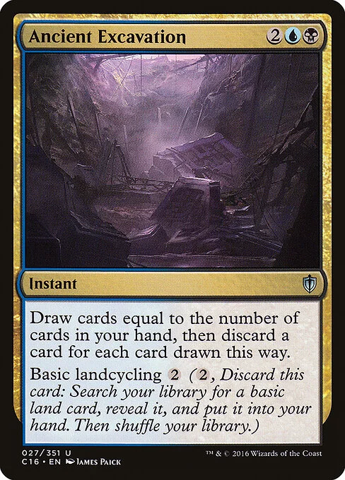 Ancient Excavation, carta Magic di tipo Instant illustrata da James Paick