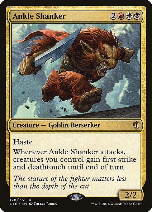 Ankle Shanker, carta Magic di tipo Creature — Goblin Berserker illustrata da Zoltan Boros