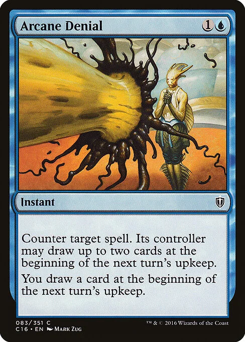 Arcane Denial, carta Magic di tipo Instant illustrata da Mark Zug