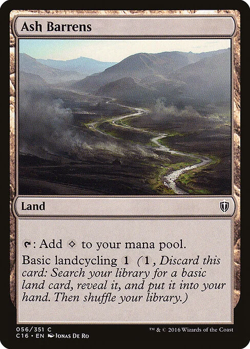 Ash Barrens, carta Magic di tipo Land illustrata da Jonas De Ro