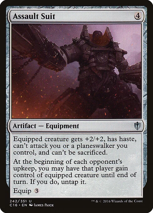 Assault Suit, carta Magic di tipo Artifact — Equipment illustrata da James Paick