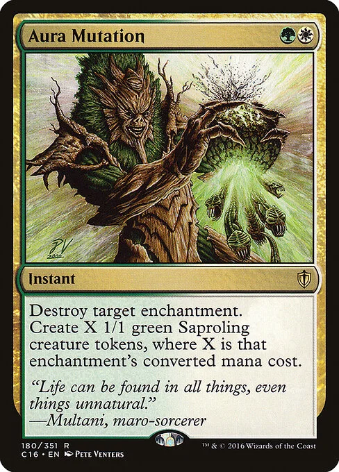 Aura Mutation, carta Magic di tipo Instant illustrata da Pete Venters
